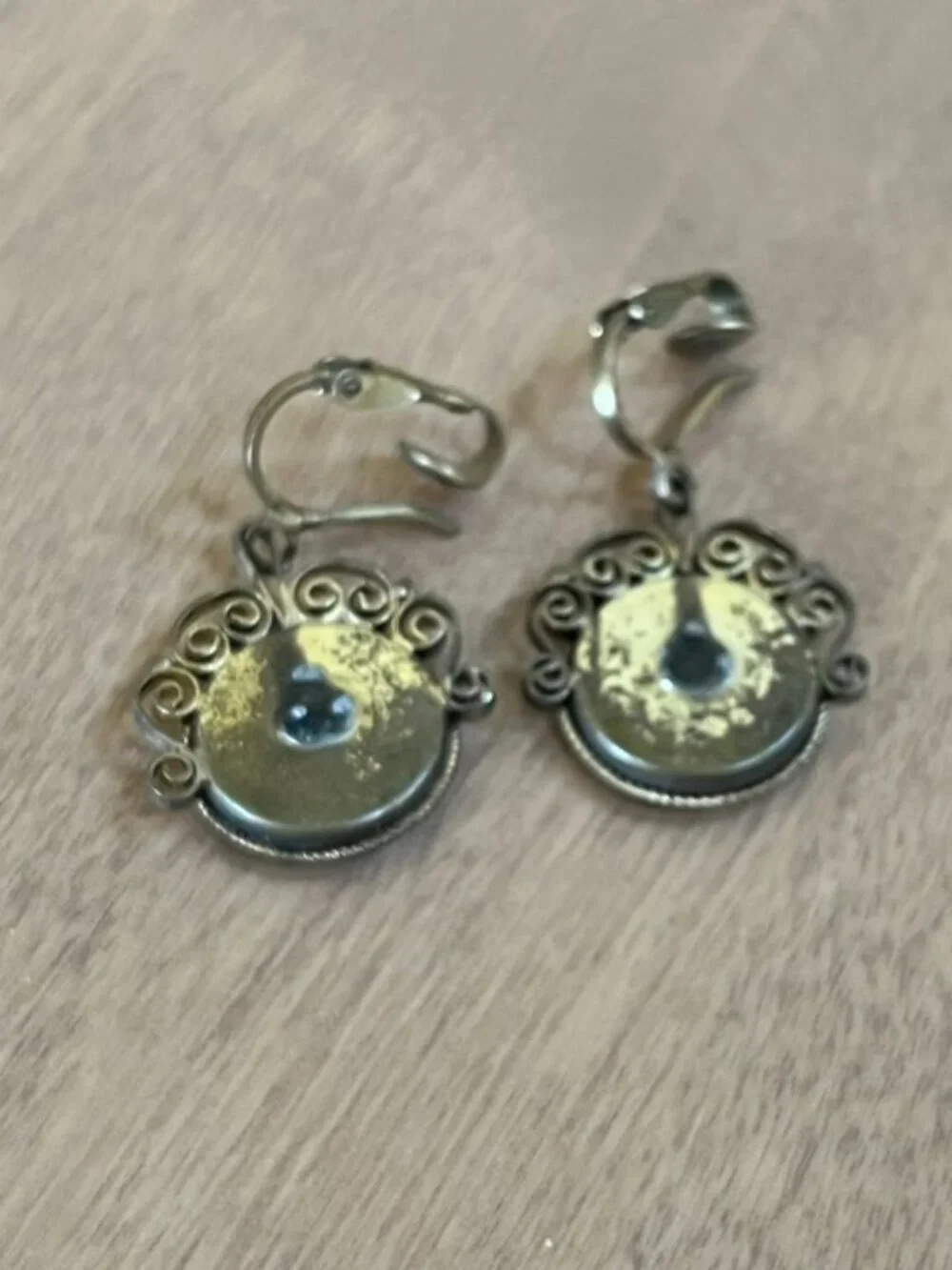 Vintage Micro Mosaic Pin & Matching Clip Earrings Set